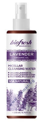 БИОФРЕШ LAVENDER ORGANIC OIL ПОЧИСТВАЩА МИЦЕЛАРНА ВОДА 200 мл