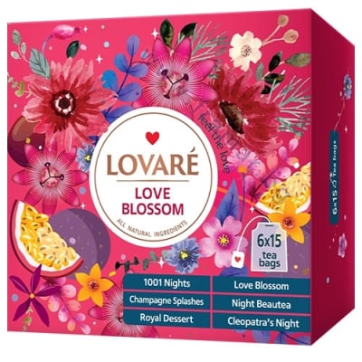 ЛОВАРЕ ЧАЙ АСОРТИ LOVE BLOSSOM 6 ВИДА * 15