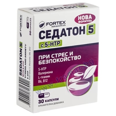 СЕДАТОН - 5 с 5-HTP капсули * 30 ФОРТЕКС